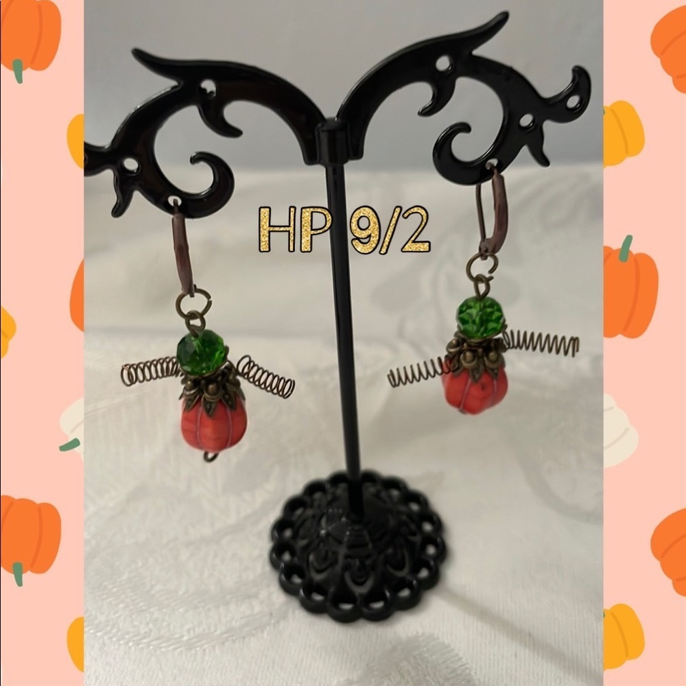 Handmade Pumpkin Earrings
